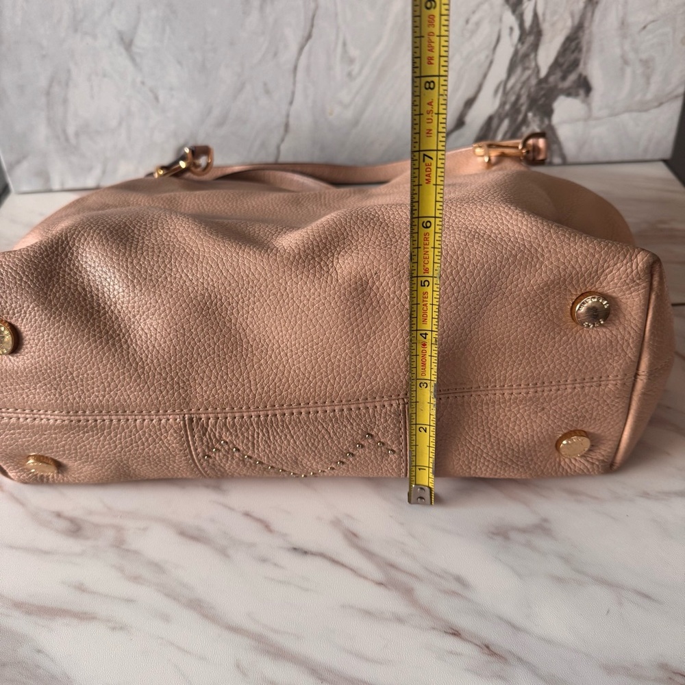 Michael Kors Soft Pebbled Leather Shoulder Bag – Blush Pink Stud Detail - Picture 10 of 17